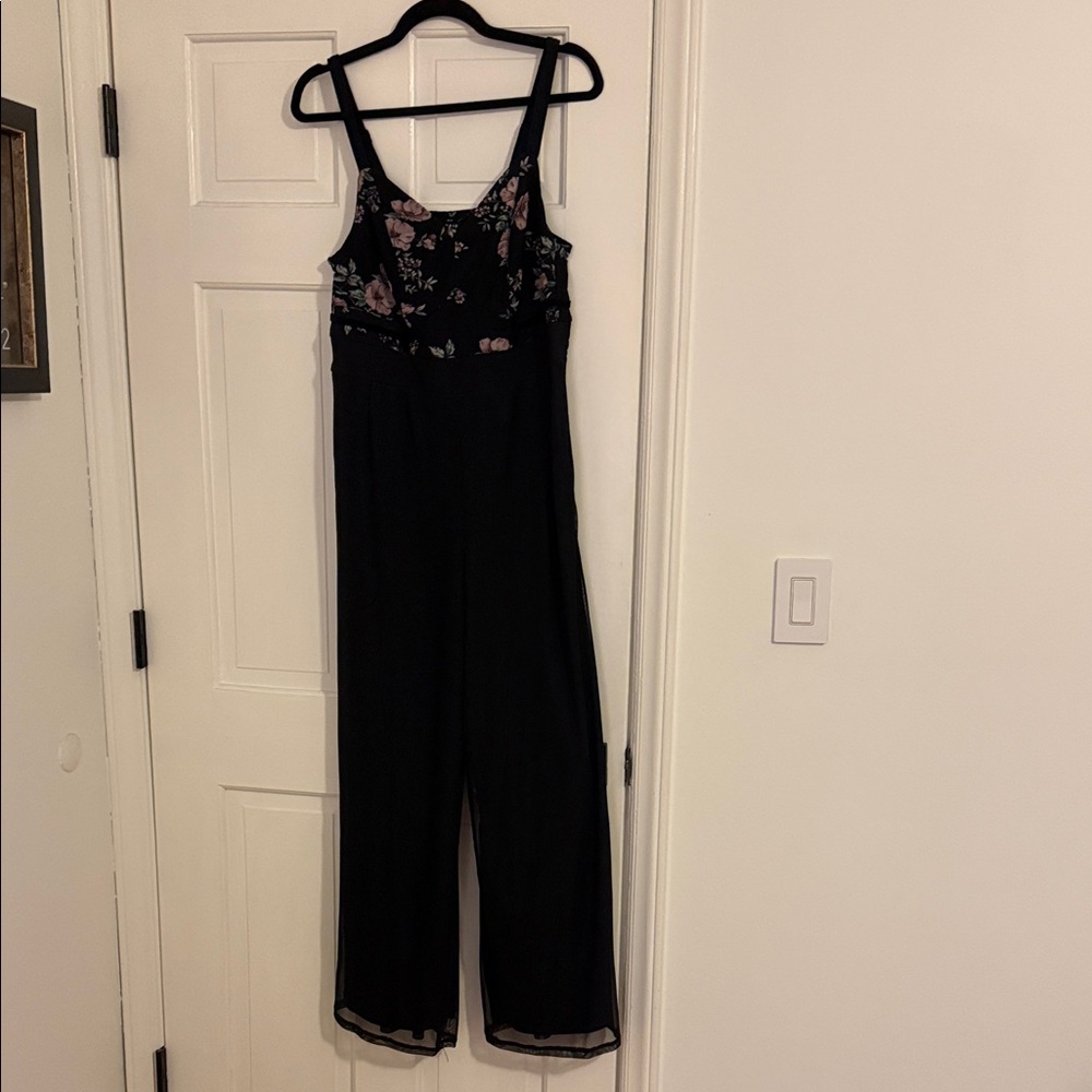 Torrid Black Floral Jumpsuit